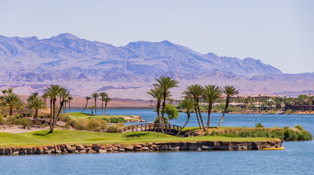 Sunny view of the lake landscape of Lake Las Vegas