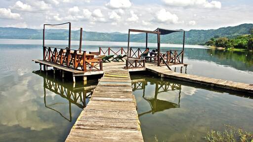 Rainbow Garden Village, a few kilometers west of Abono. An oasis within an oasis.