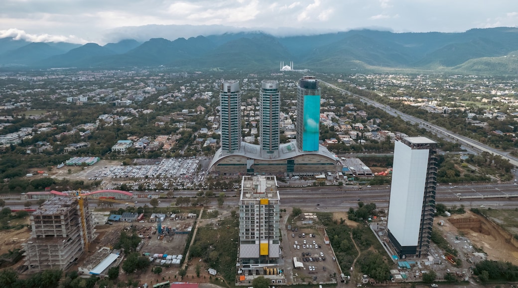 Aerial view of Centaurus Mall Islamabad Pakistan.