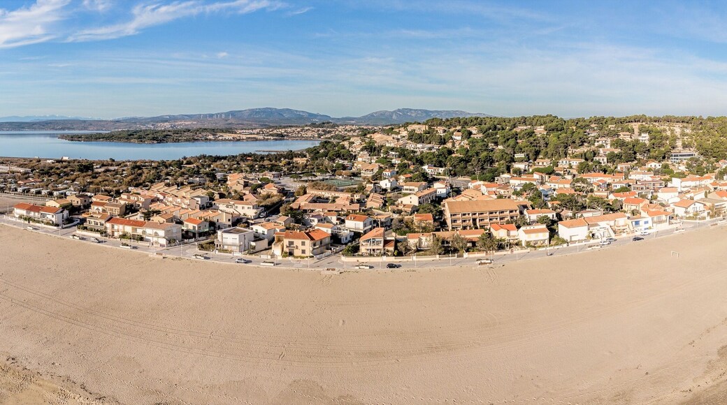 Panorama de Leucate plage (Aude, Occitanie, France)