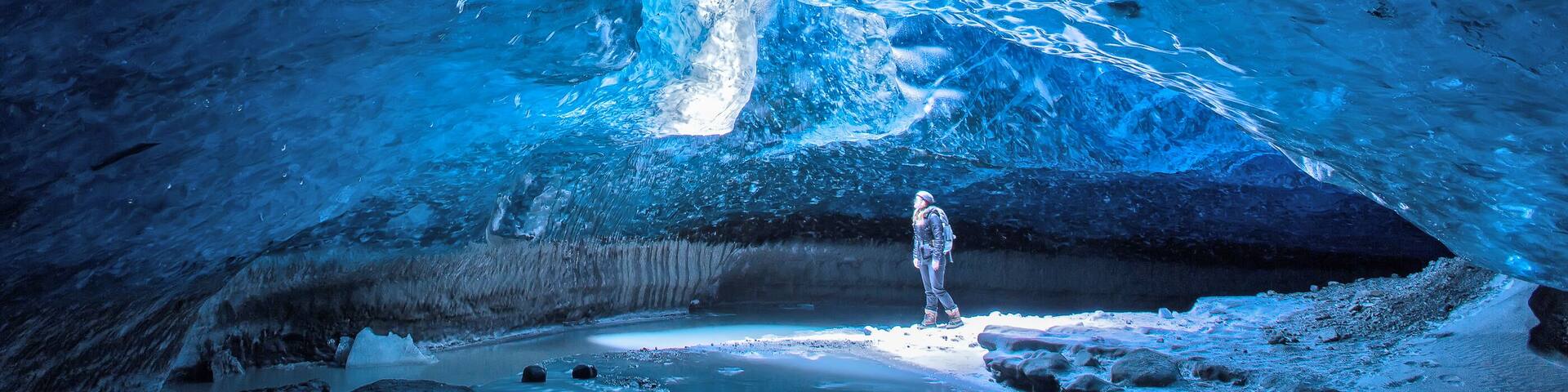 Blue ice cave