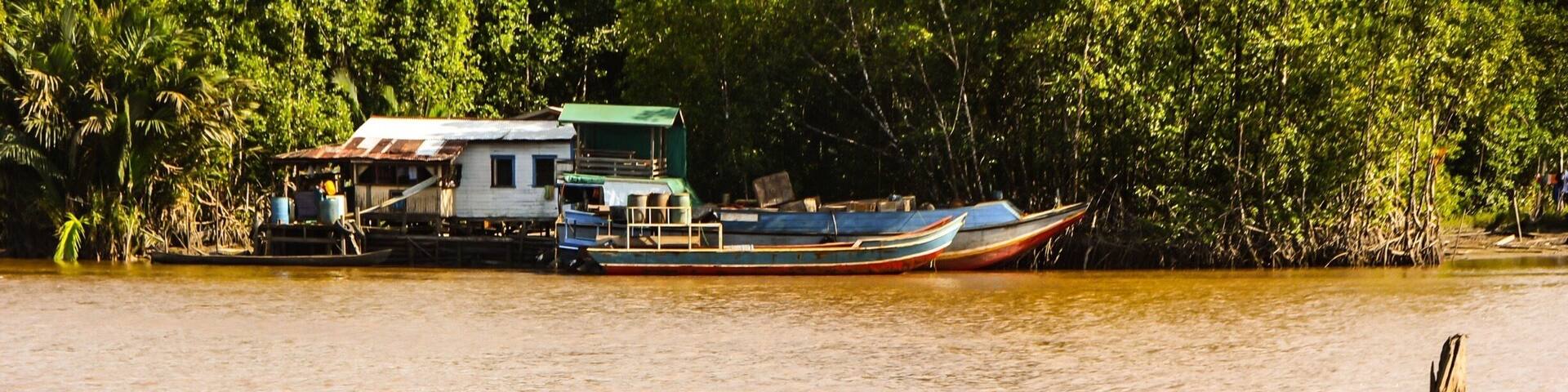 A villager in a motorized dugout canoe travels along the river in Kumaka, a village within Region 1 of Guyana. It was a truly enlightening experience to observe how differently they live in a country that's only an hour long flight from T&T.