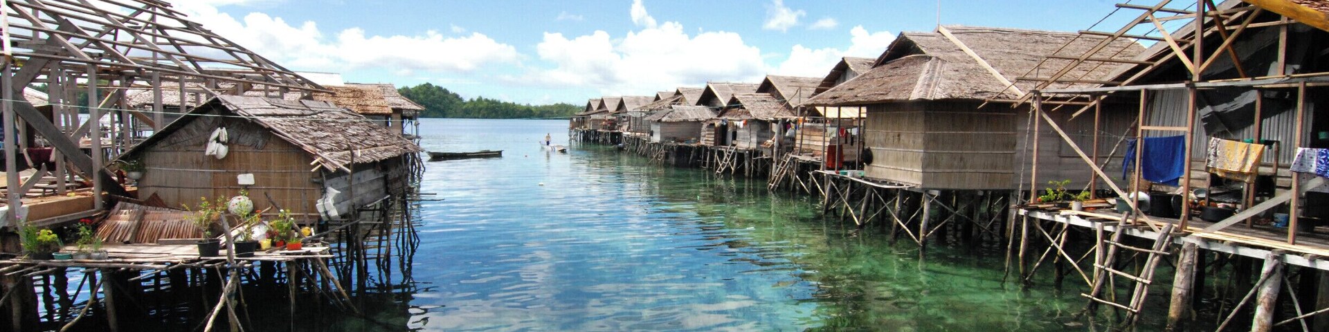 Visiting a Bajou village, home to a group of Bajou people, the "nomads of the sea" - Togian Islands, Sulawesi, Indonesia.