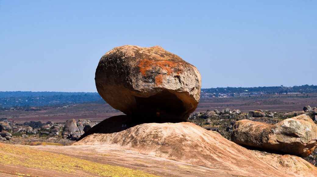 Natural balancing rocks at Domboshawa in Zimbabwe.