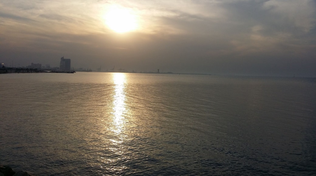 Sun sets from kuwait