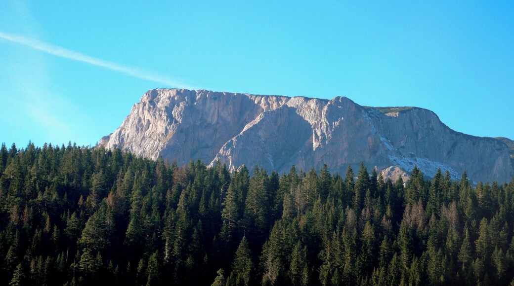 The mountain plateau rises out of the #blue in the Durmitor National Park, Montenegro.