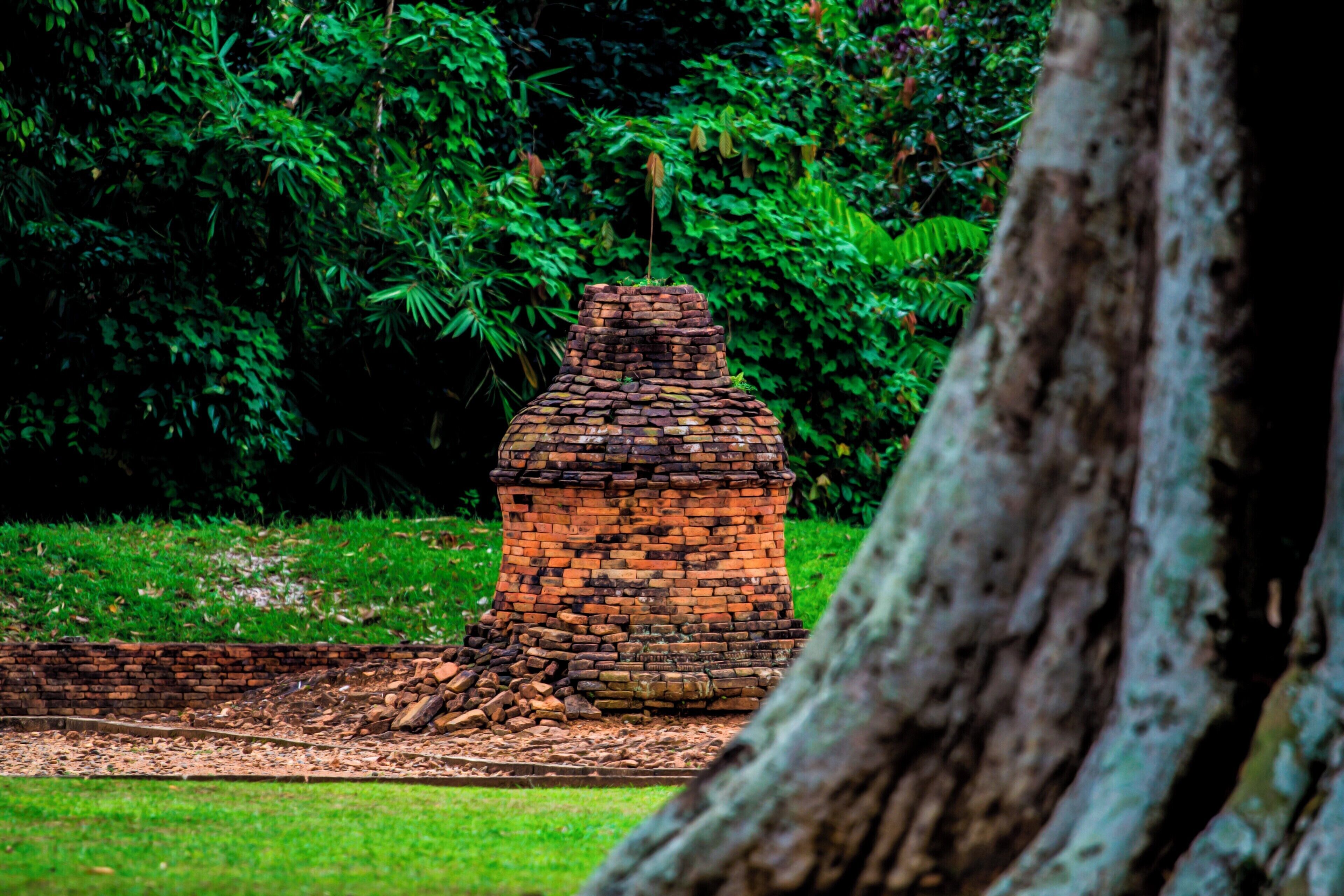 abandoned temple in Muaro Jambi Sumatra