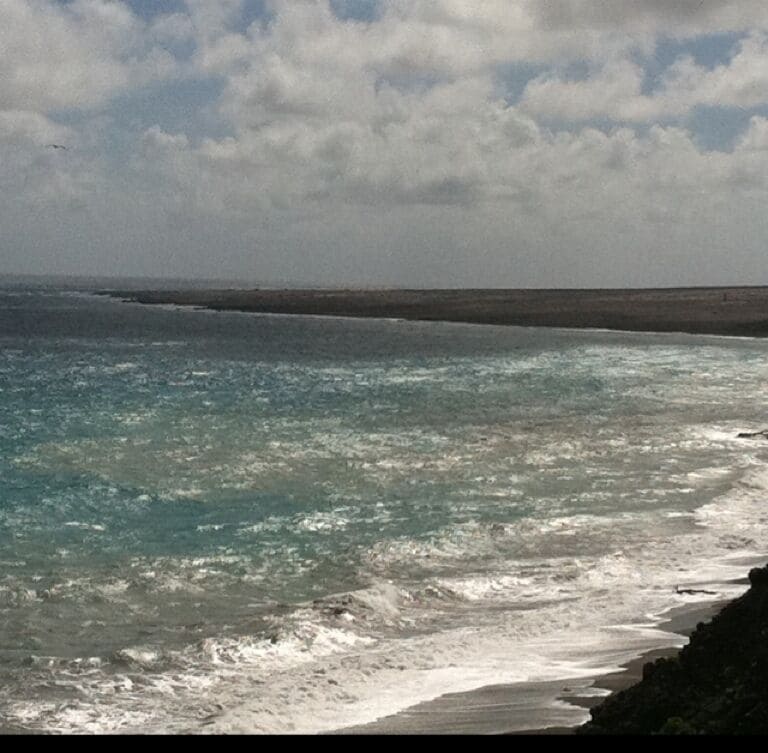 Approach to the old and now buried airport on Montserrat