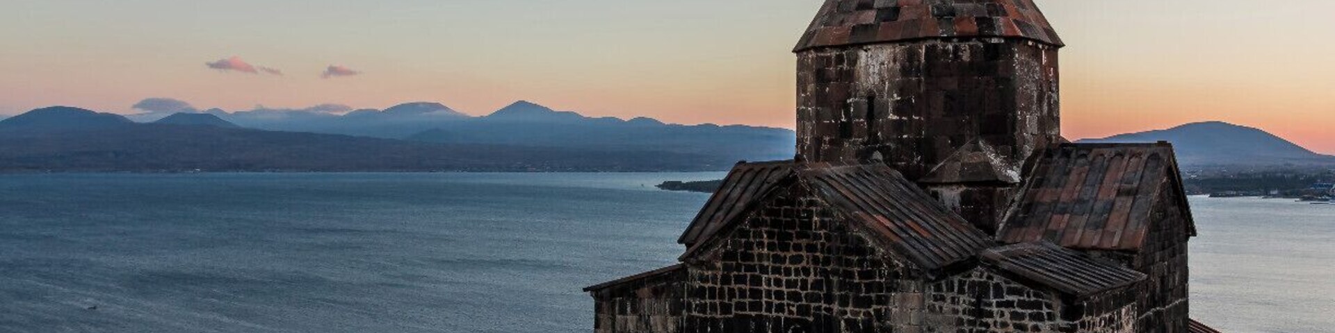A very old Monestary overlooking Lake Sevan in Armenia