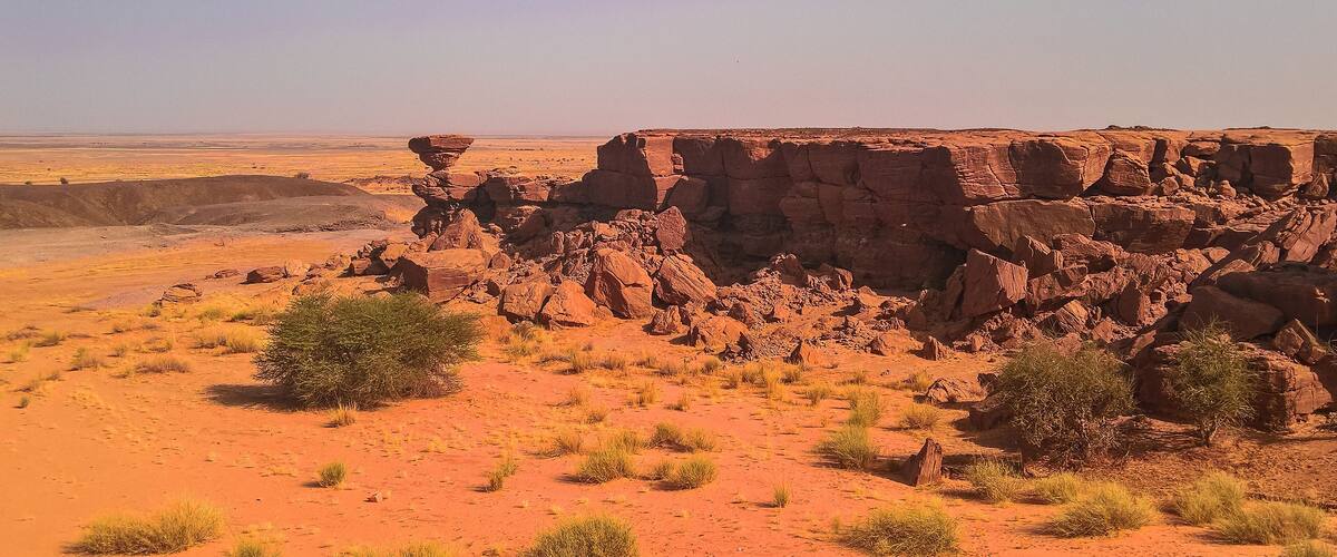 Rock formation at Sahara desert near Tchirozerine region, Agadez, Niger