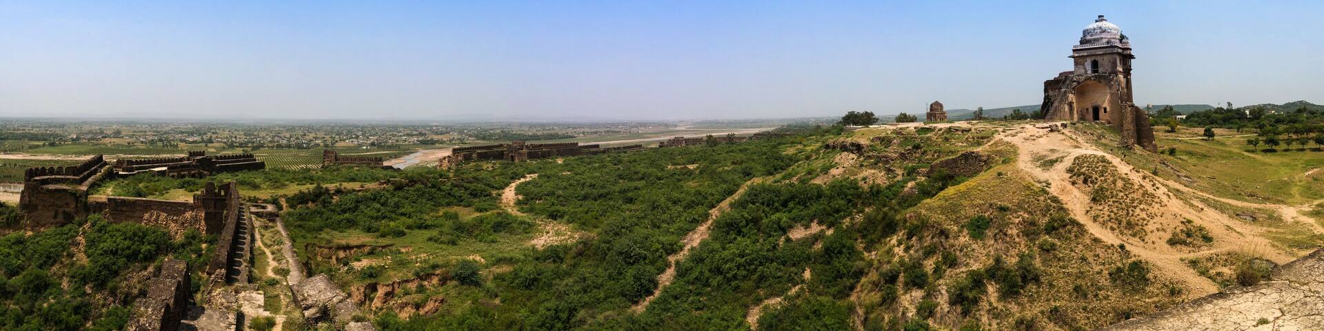 Panorama of Rohtas fortress in Punjab, Pakistan