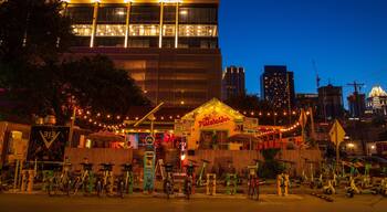 Rainey Street featuring night scenes and nightlife