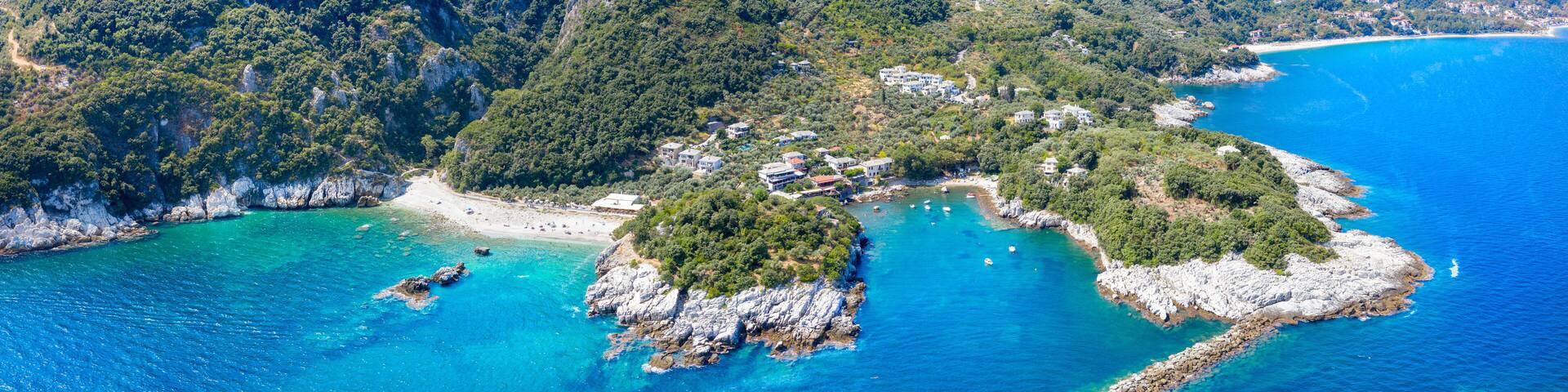 Famous beach of Damouchari, Pelion, Greece.