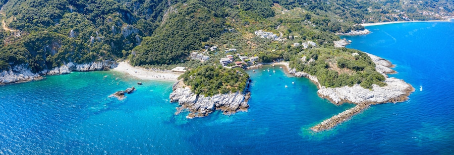 Famous beach of Damouchari, Pelion, Greece.