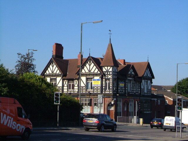 The Valley pub, Everton. On the corner of Everton Valley (foreground) and St Domingo Road.