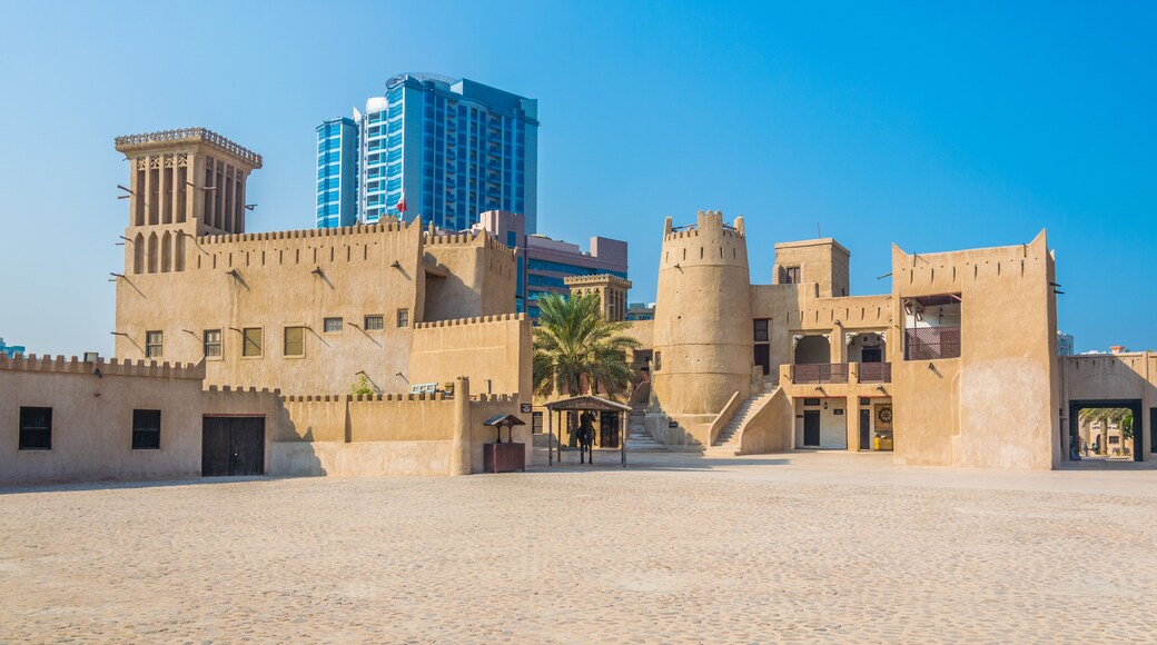 Museum of Ajman is situated in an old fortress. Ajman is the smallest of the United Arab Emirates.