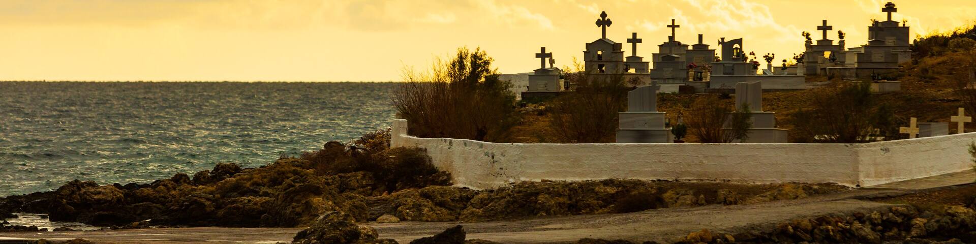 Agios Fokas at stormy weather Greece