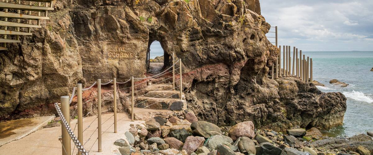 Ballystrudder featuring general coastal views and rugged coastline