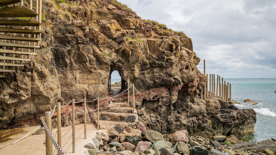 Ballystrudder featuring general coastal views and rugged coastline