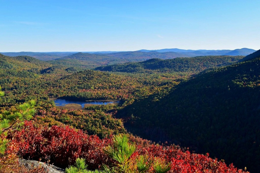View from a top of 800 foot drop.