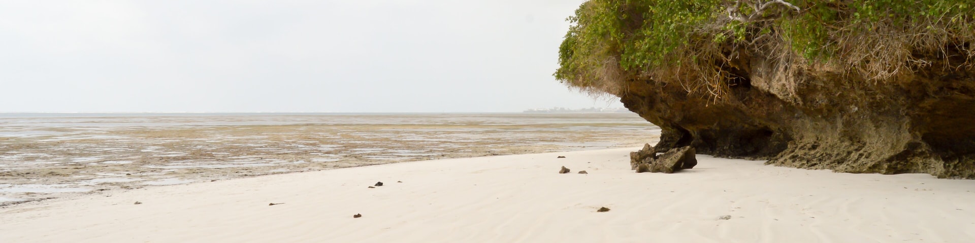 Small cove on the beach of Bamburi
