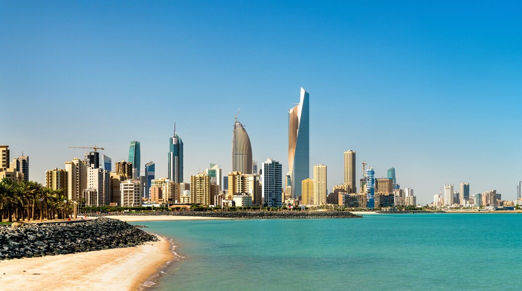 Panorama of Kuwait City in the Persian Gulf