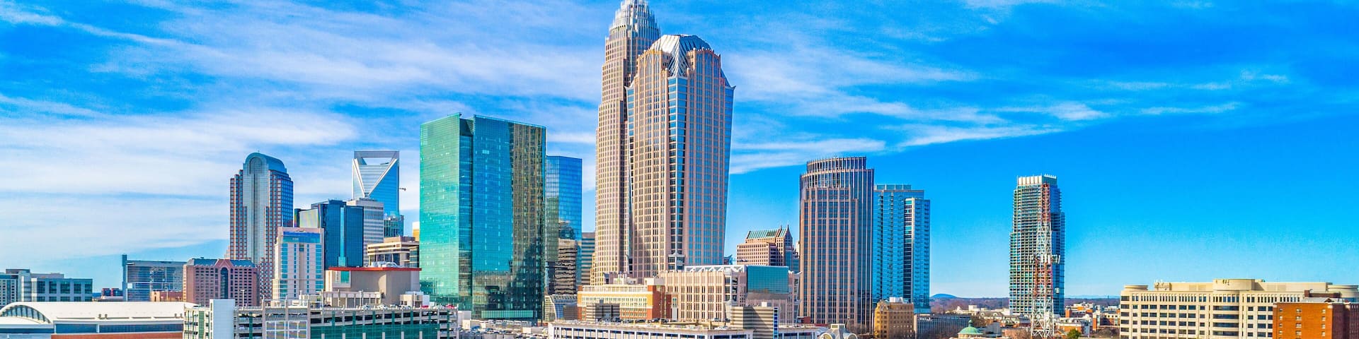 Downtown Charlotte North Carolina from First Ward Park