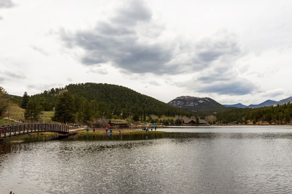 Beautiful Spring Landscape on Evergreen Lake in the Colorado Rocky Mountains