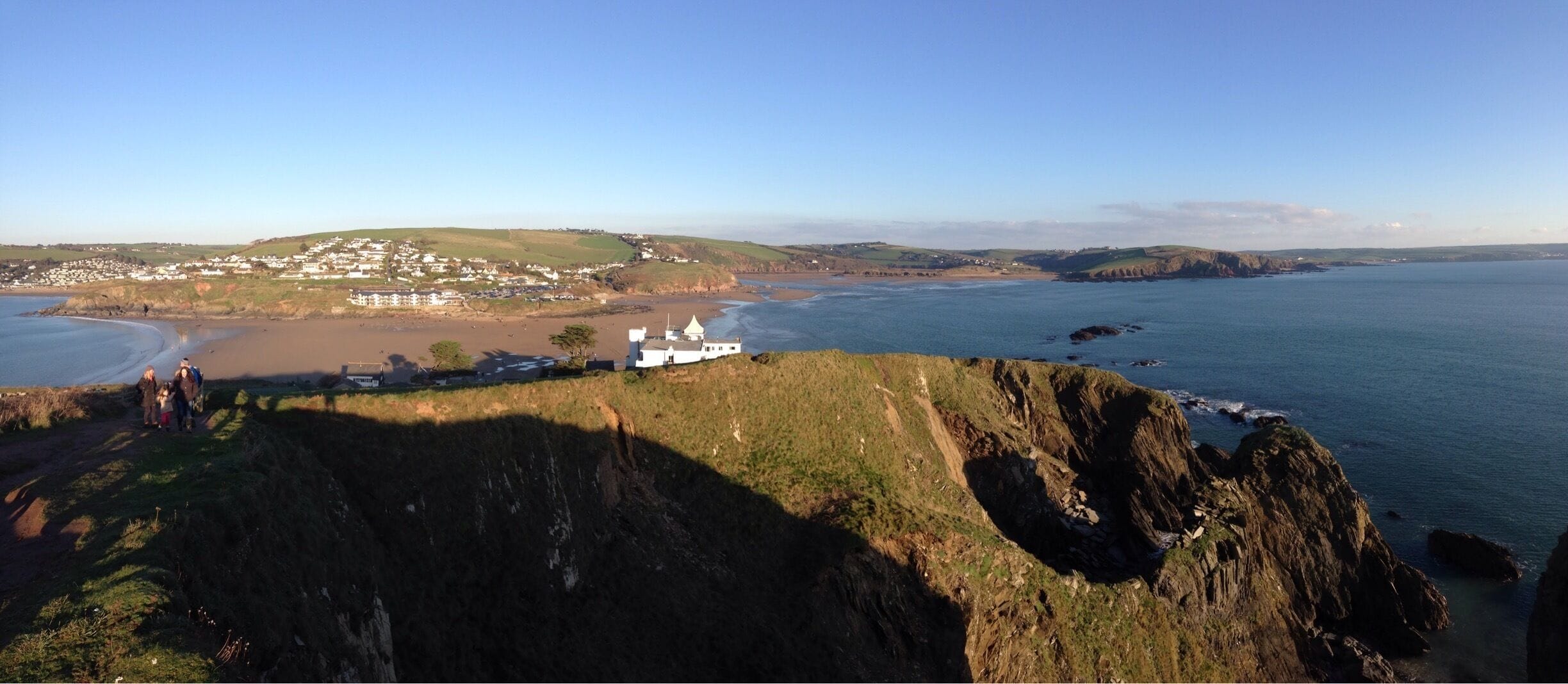 Burgh island is a short way from the mainland and has the 14th century pilchard inn and exclusive hotel located on it. It sits next to bantham sands, South devons surf centre!