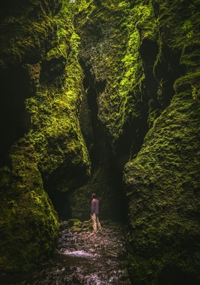 From the gravel road you don’t see much, just a dusty parking lot and a car or two. There must be something hidden in the mountains, so you stop. Tucked in plain sight, just a few miles from some of Iceland’s most famed attractions, hides a mystical canyon. With the road less taken, the real #adventure always begins.