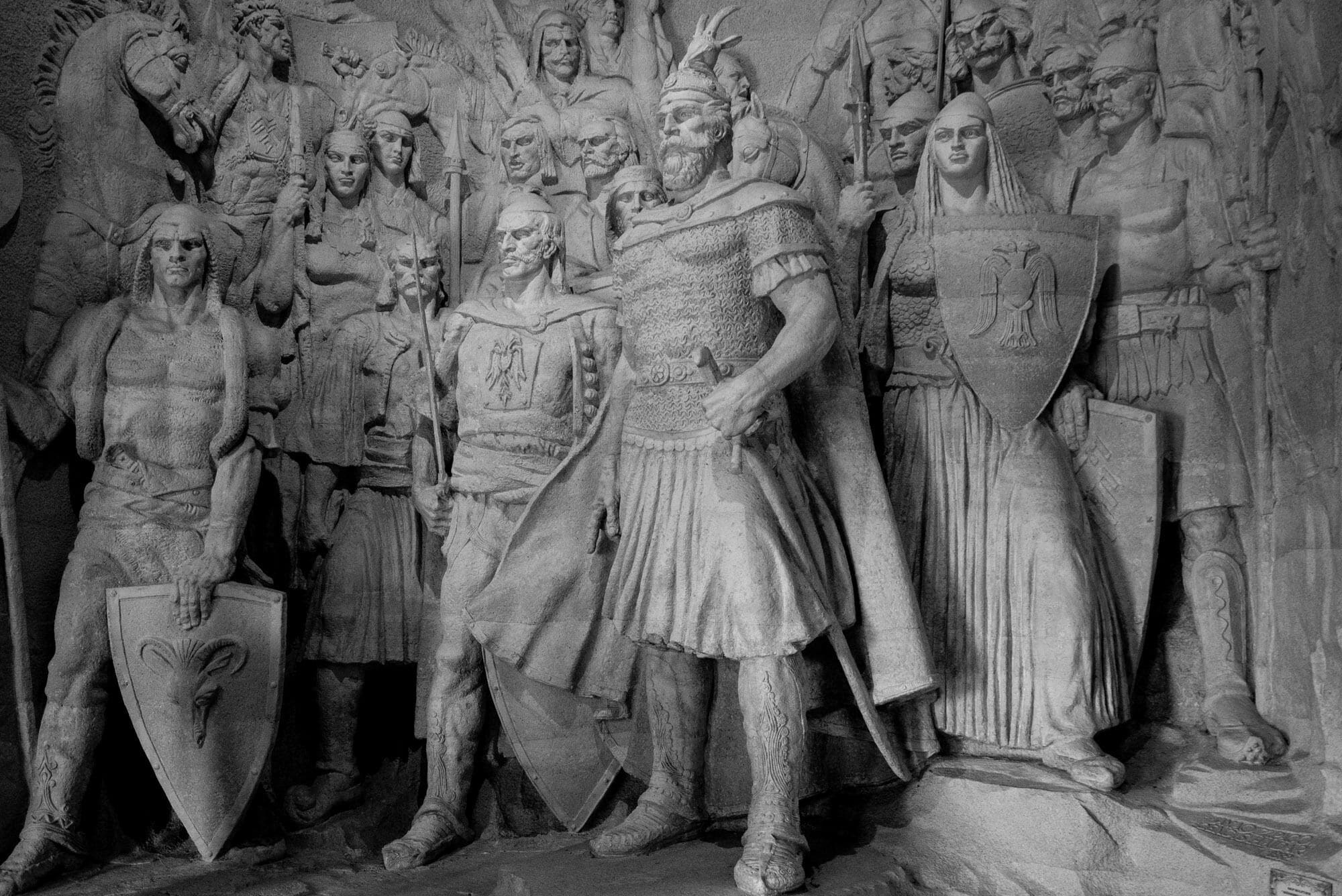 The Krujë Castle was the fortress that helped George Kastrioti Skanderbeg defend Albania from the Ottoman troops that attacked it three times, in 1450, 1466 and 1467, but failed each time.

Not only did Skanderberg stop the Ottomans from taking control of Albania, but maybe stopped them from controlling all of Europe.

The castle museum is one of the better we have visited.  Definitely worth the visit and the shopping streets below the castle are a treat to walk through.