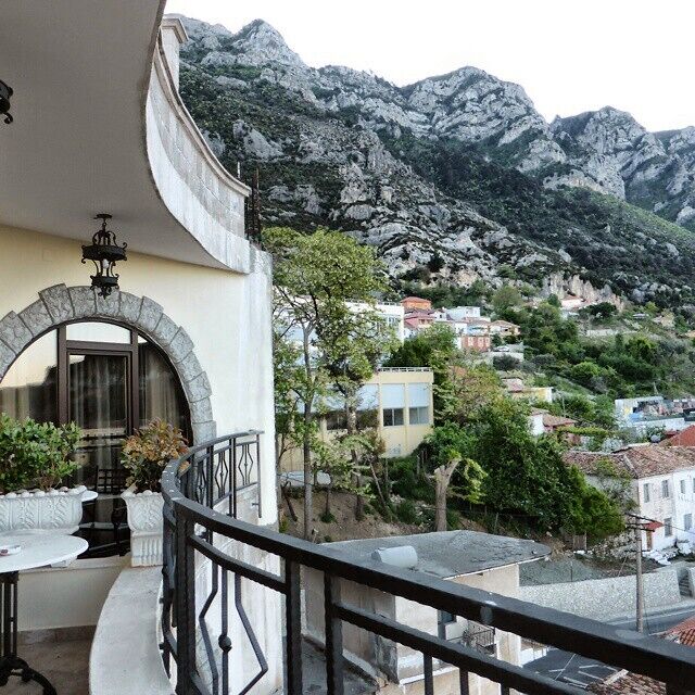 The first morning of our amazing trip to Albania and I was up at 6:20 am. But what a view of the mountains from our hotel balcony in Kruje to make the early wake-up worth it. 

For this view (and more views to come in other photos I'm going to post on Trover) ask for a room with a balcony facing the castle at the Hotel Panorama in Kruje. 