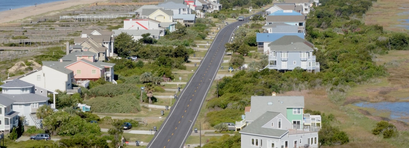 Casewell Beach line with Oak Island in the distance