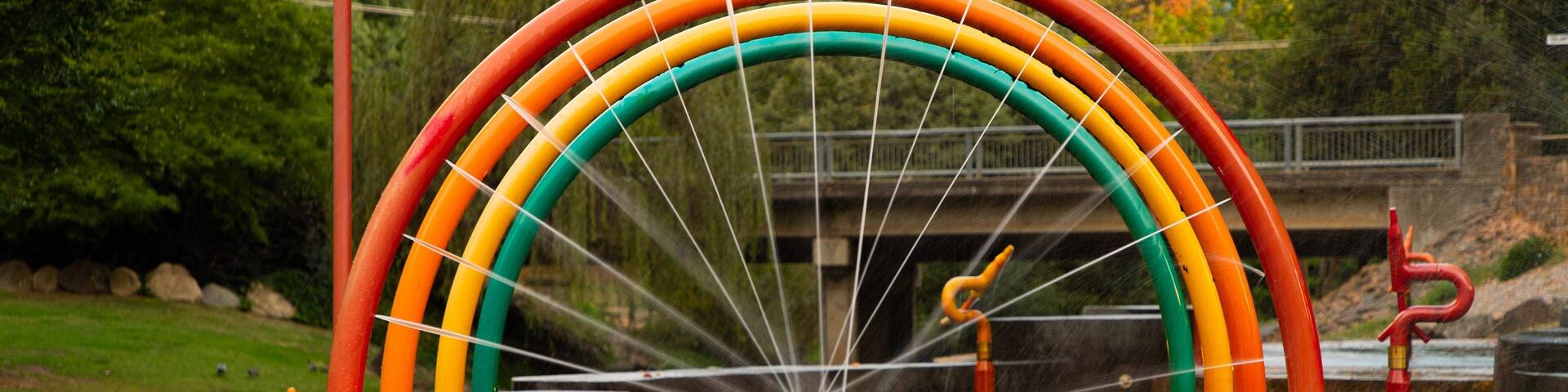 Bright Splash Park which includes a fountain