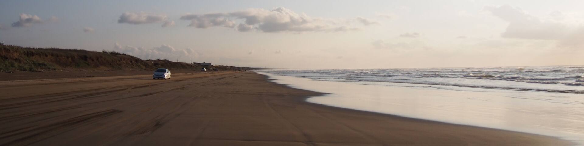 Japanese coast Sunset Sandy beach
