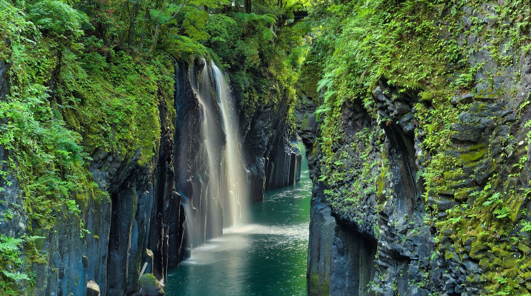 Majestic Manai Falls in Takachiho Gorge, Japan