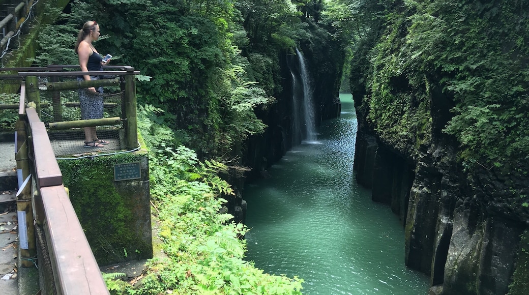Three months ago there was a major earthquake which hit Kumamoto. Takachiho Gorge is in Kumamoto prefecture. I was scheduled to arrive some 2 weeks later but had to postpone trip till now coz many roads were damaged.
Currently some part of this gorge is still closed. The boat rowing below also closed as water is too high I was told. Still, it's been a place I had wanted to see for many years and am happy to finally made it and hence marked the completion of my tour of all the 47 prefectures of Japan! Hurray!!!
Without the boats and people in the water, it is a little difficult to appreciate how big the gorge is! May be next time!
#endlesssummer