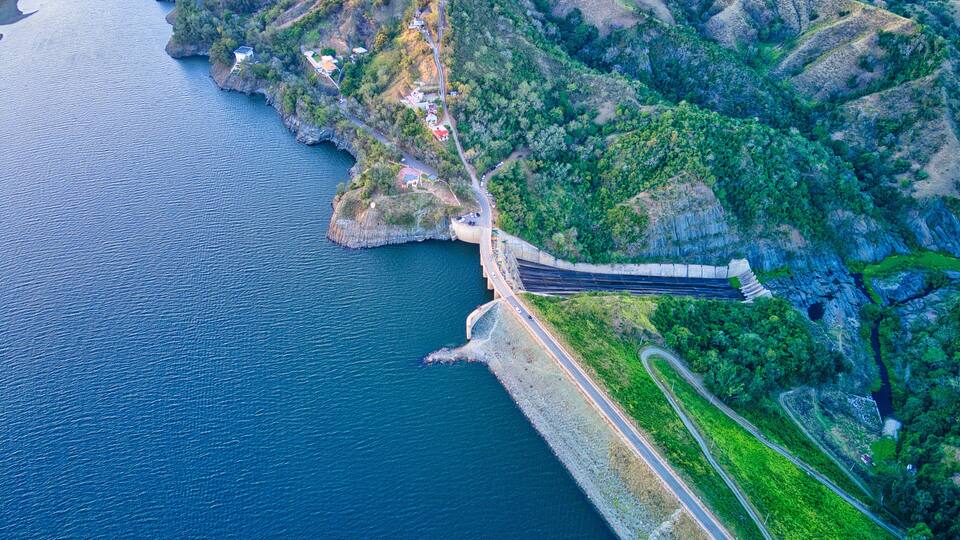 Presa de Tavera aerial view, Santiago, Dominican Republic