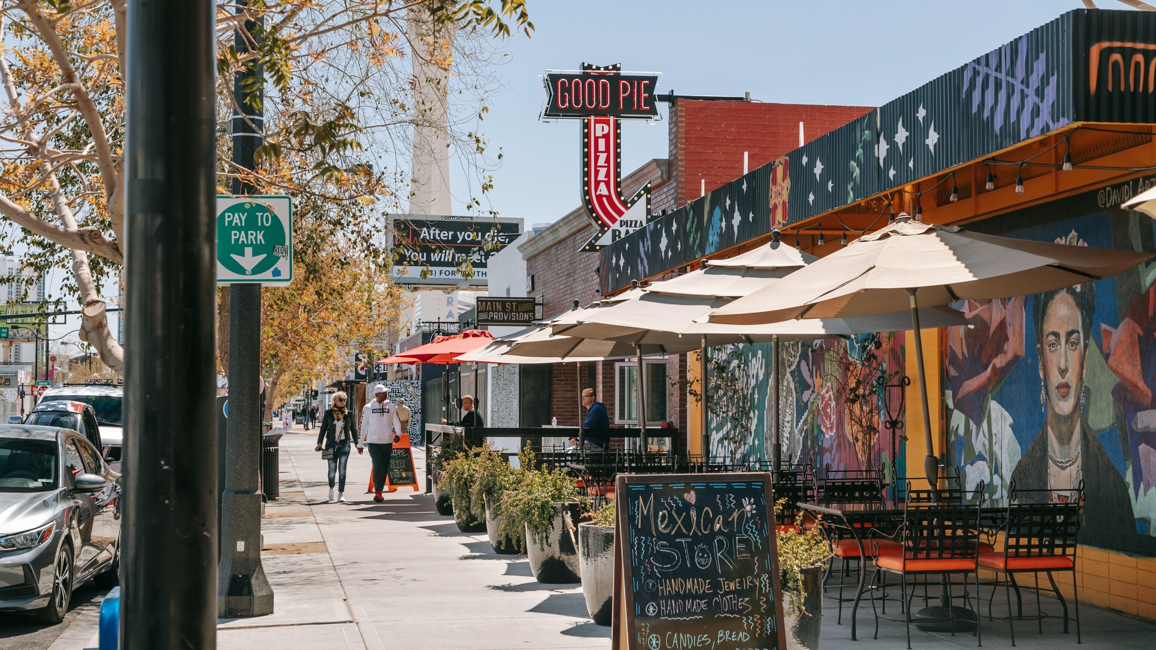 Arts District featuring a small town or village and street scenes