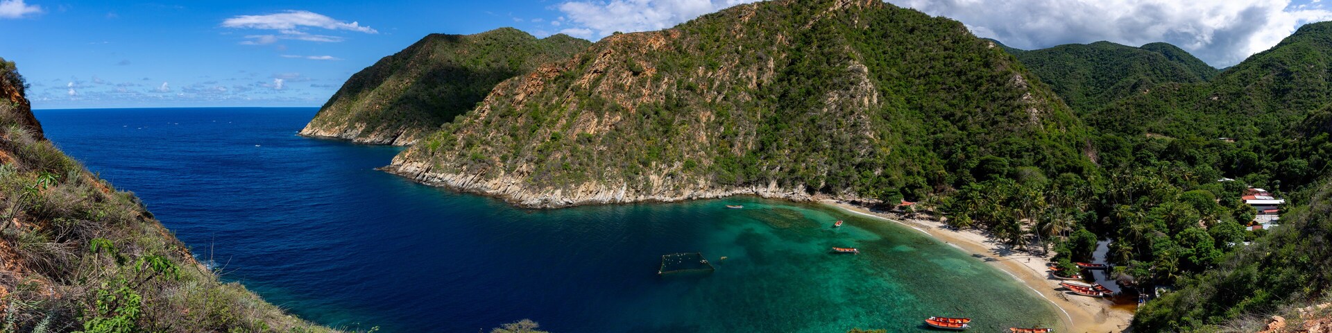 Panoramic view of Tuja, a beach in Aragua state, Venezuela