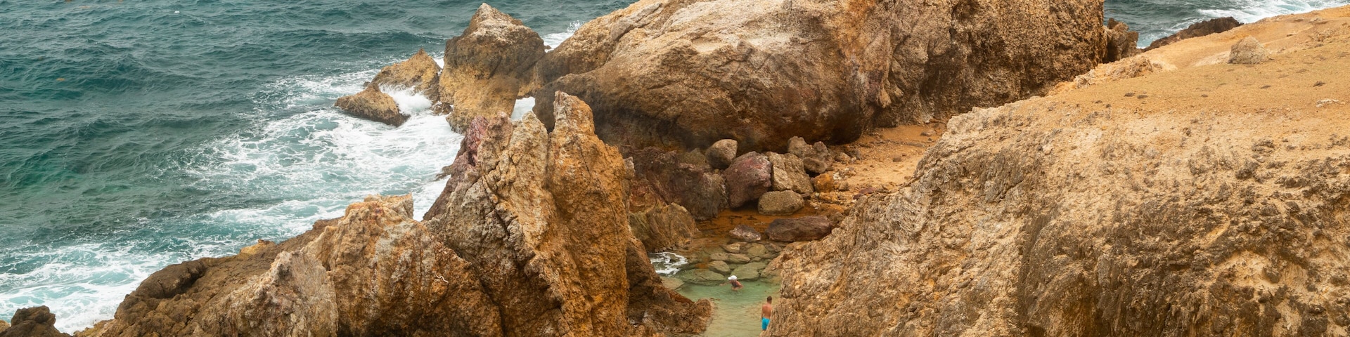 Grand Fond which includes rugged coastline and general coastal views