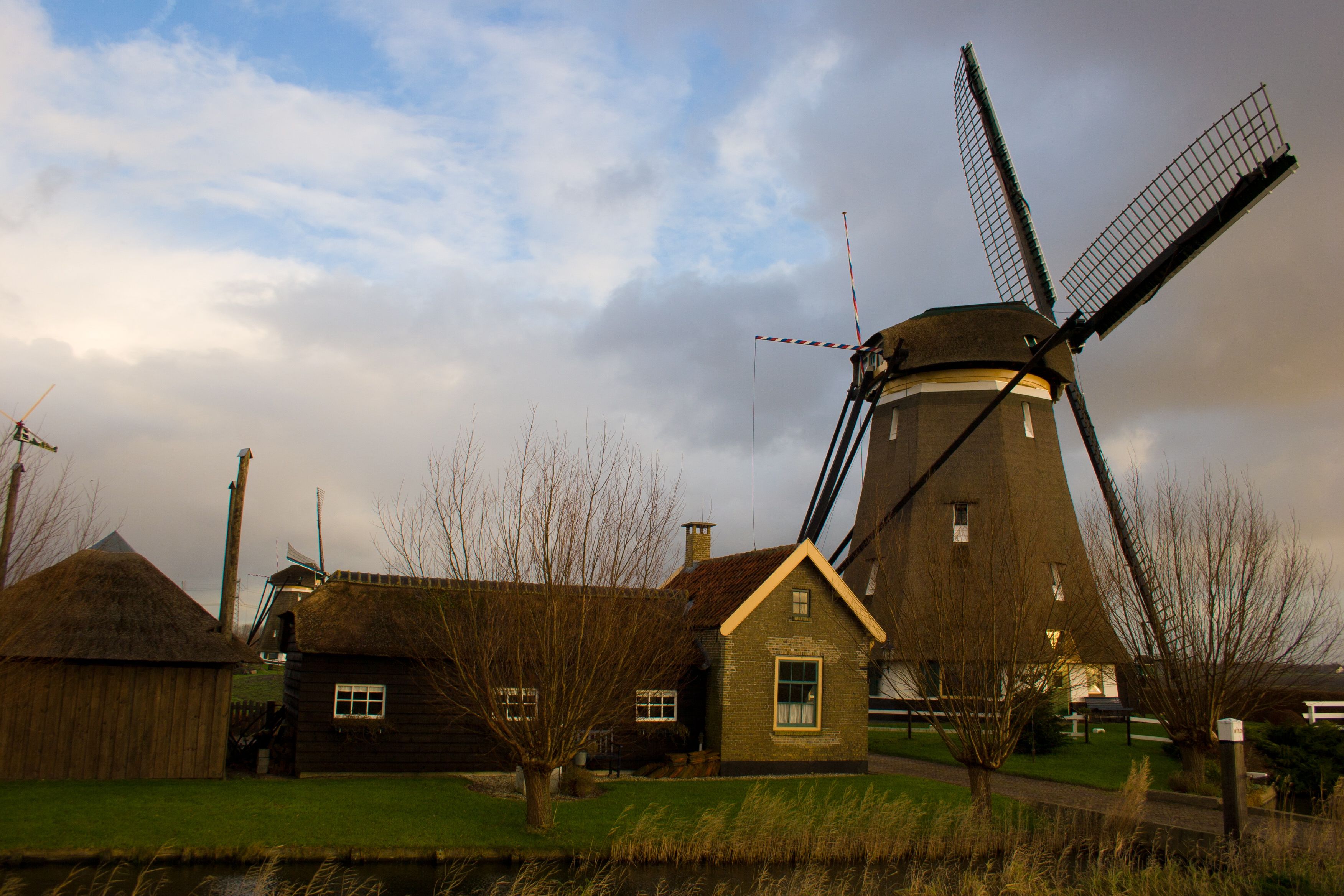 Windmill in the Rottemeren (Bleiswijk, The Netherlands) near Rotterdam. 