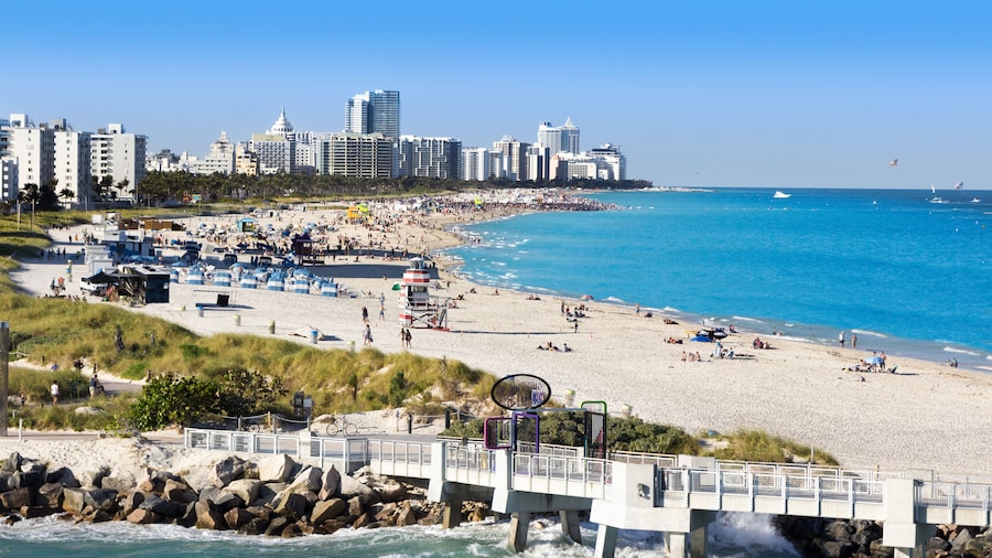 View at Miami South beach. South pointe pier
