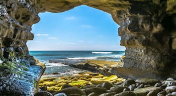 Sea cave in La Jolla overlooking Pacific Ocean