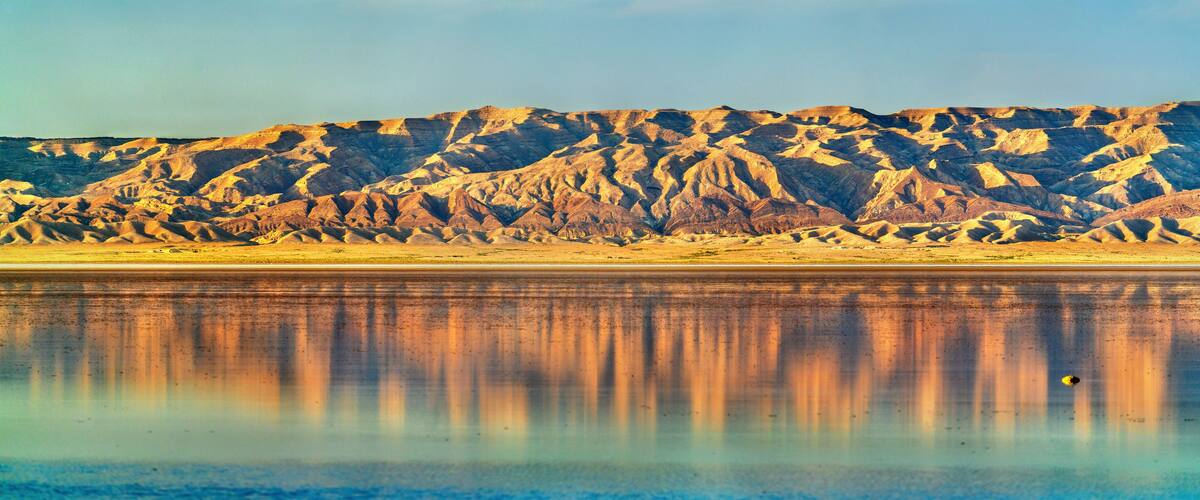 Chott el Djerid, a dry lake in Tunisia