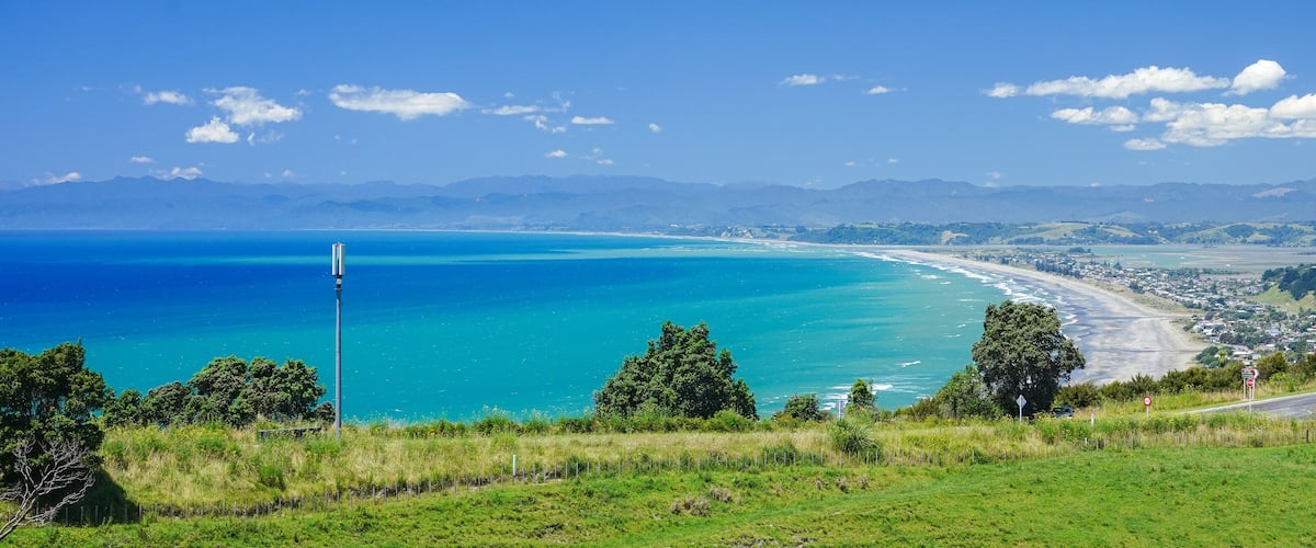 Panorama of Ohope Beach, Bay of Plenty