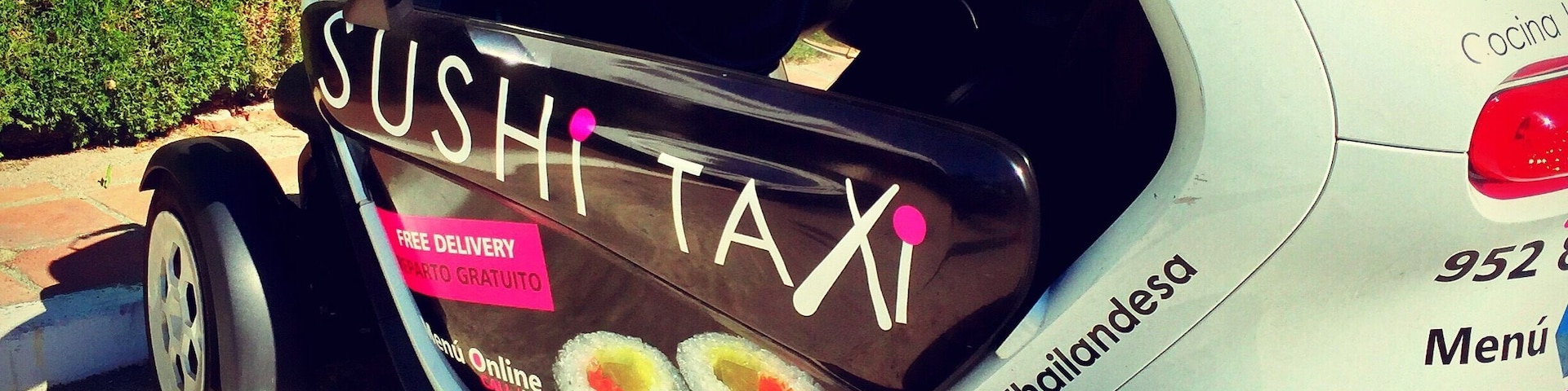 Taxi for one? Never seen anything like this! #sushi #sushitaxi #thetwodoctors