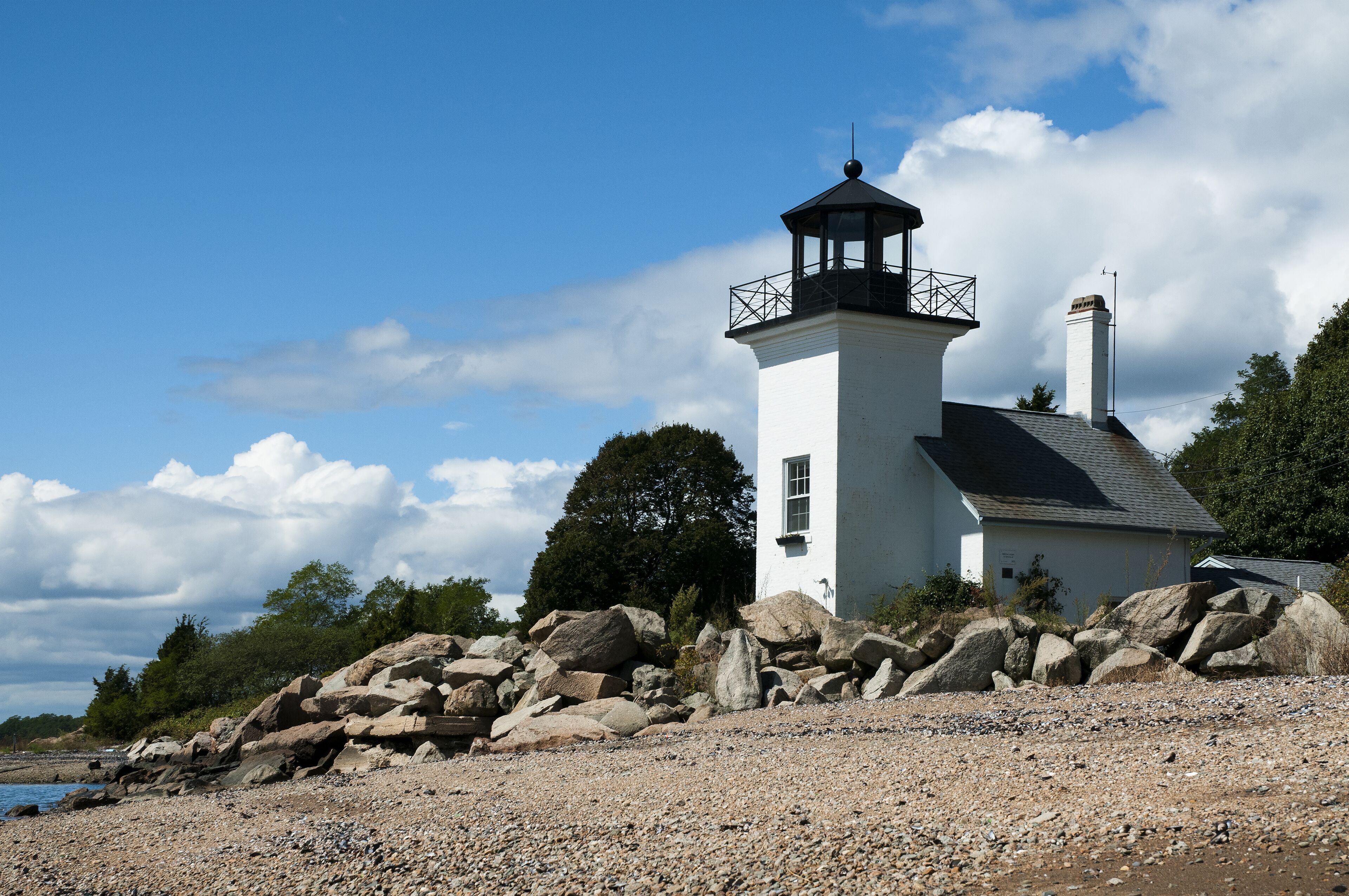 Bristol Ferry lighthouse in Rhode Island.