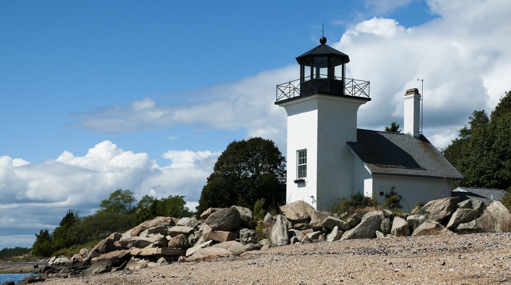 Bristol Ferry lighthouse in Rhode Island.