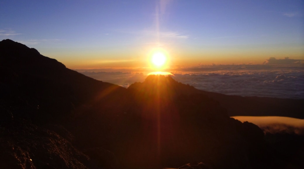 Sunrise at Gilman’s Point 5681 metres nearly at the top. A gruelling trek starting at midnight but totally worth the sunrise on the climb up.